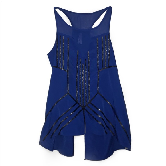 Blue Sheer Tank Top - Picture 1 of 3
